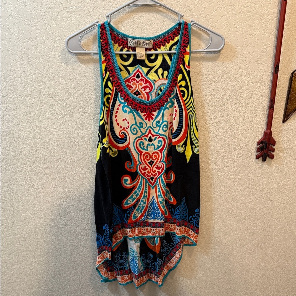 Flying Tomato Multicolor Boho Tank Top